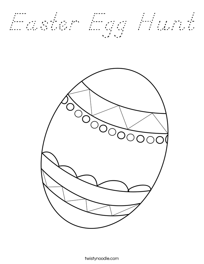 Easter Egg Hunt Coloring Page