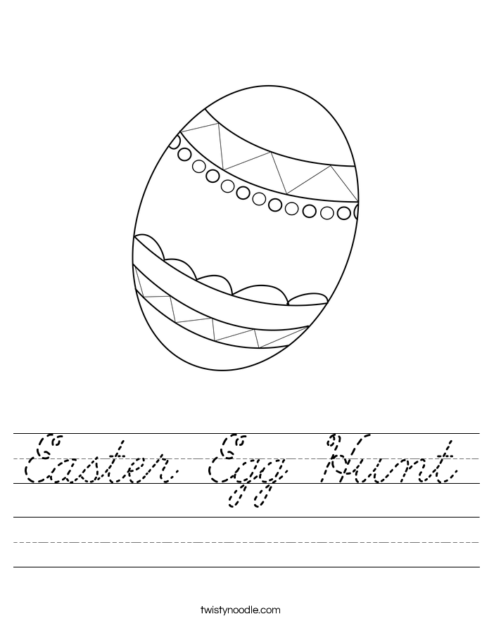 Easter Egg Hunt Worksheet