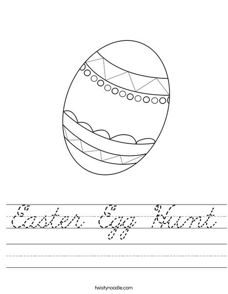 Easter Egg Worksheet