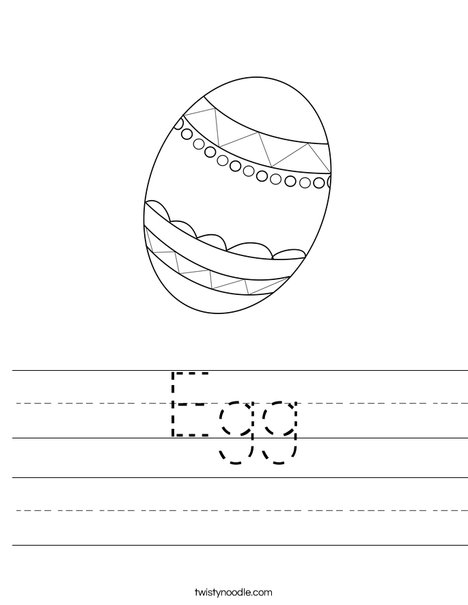 Easter Egg Worksheet