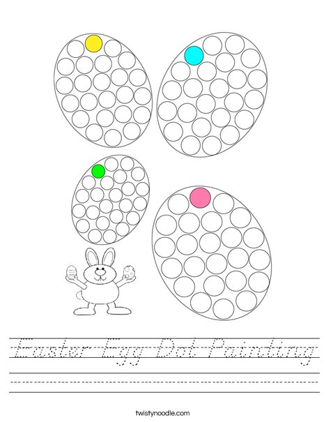 Easter Egg Dot Painting Worksheet