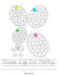 Easter Egg Dot Painting Worksheet