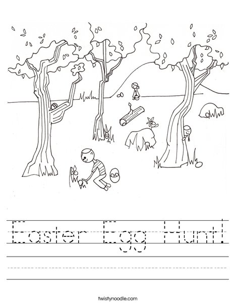 Easter Egg Hunt Worksheet