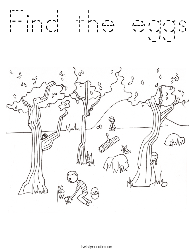 Find the eggs Coloring Page