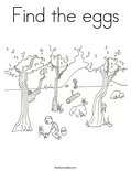 Find the eggsColoring Page