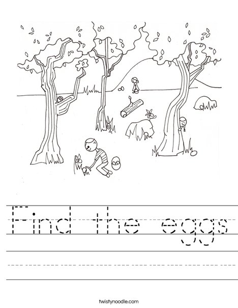 Easter Egg Hunt Worksheet