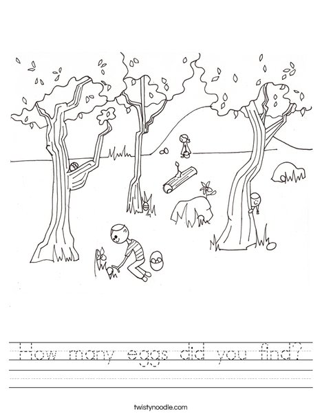 Easter Egg Hunt Worksheet