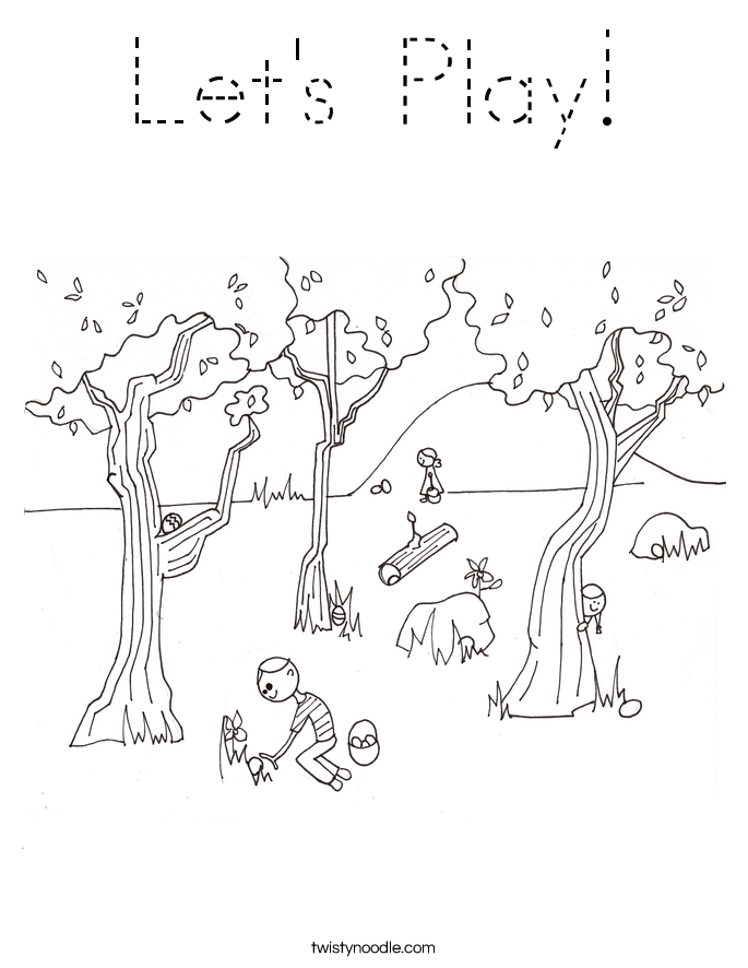 Let's Play! Coloring Page