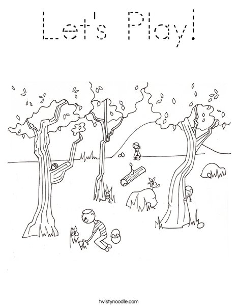 Easter Egg Hunt Coloring Page