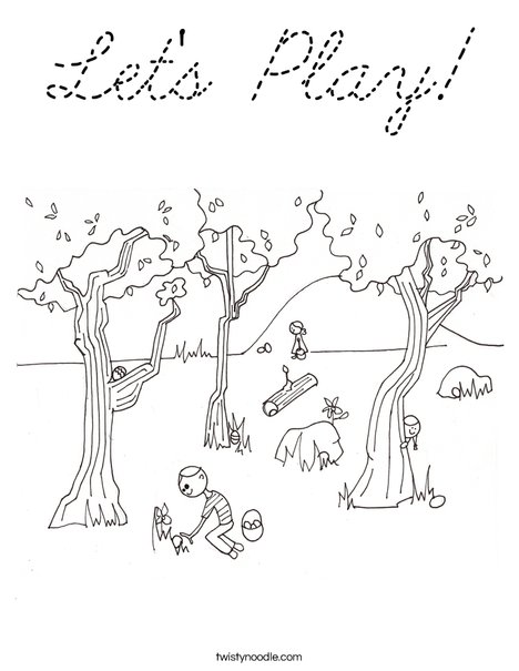 Easter Egg Hunt Coloring Page