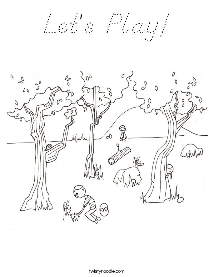 Let's Play! Coloring Page