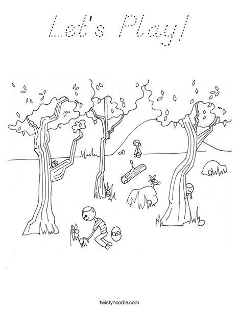 Easter Egg Hunt Coloring Page