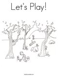 Let's Play! Coloring Page