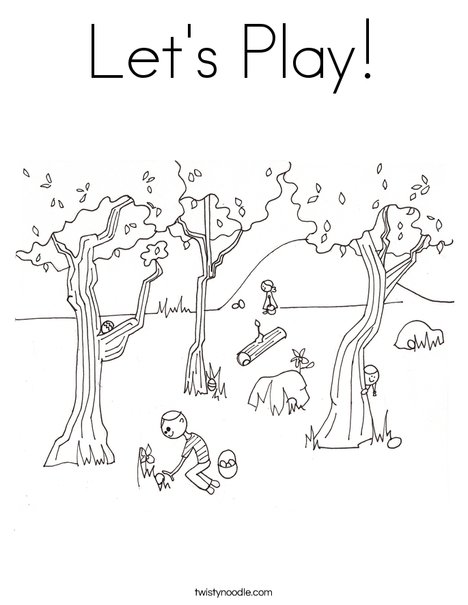 Easter Egg Hunt Coloring Page
