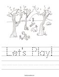 Let's Play! Worksheet