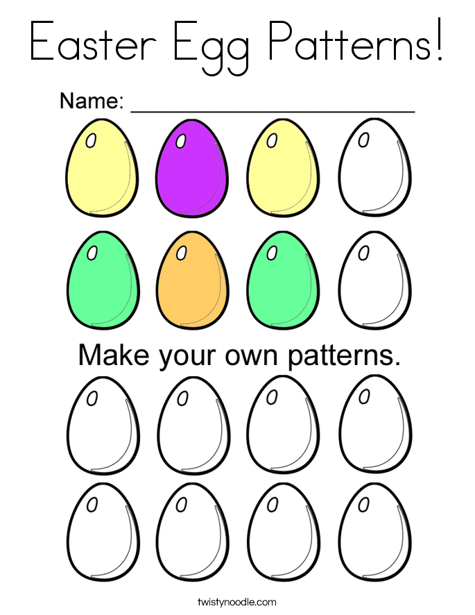 Easter Egg Patterns! Coloring Page