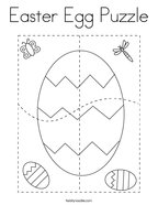 Easter Egg Puzzle Coloring Page