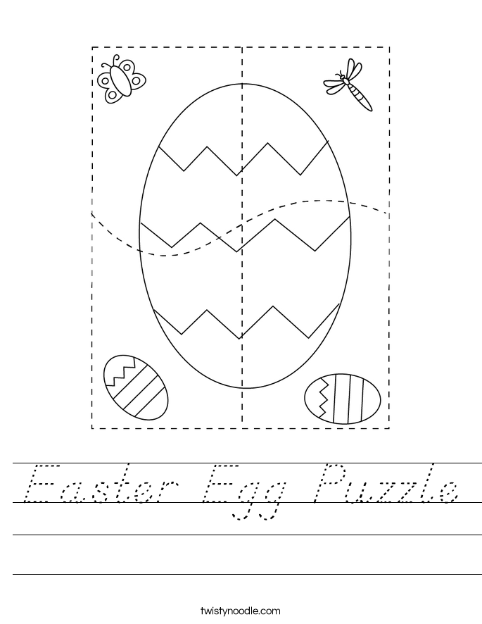 Easter Egg Puzzle Worksheet