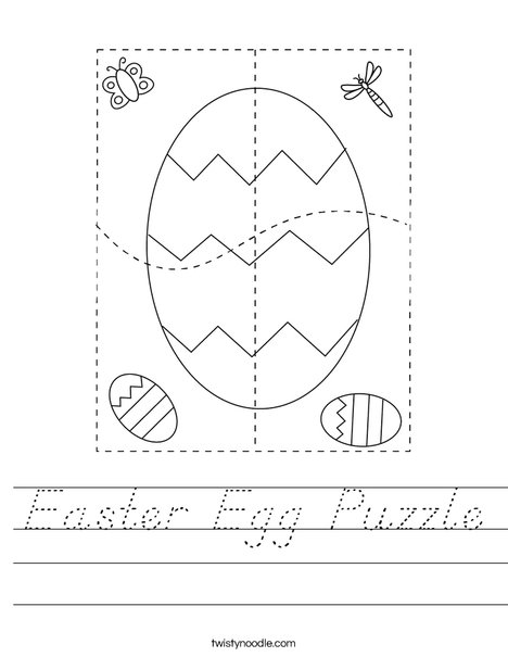 Easter Egg Puzzle Worksheet