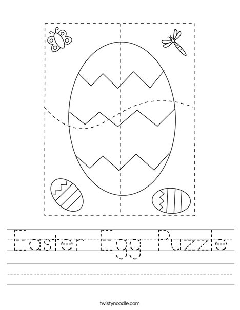 Easter Egg Puzzle Worksheet