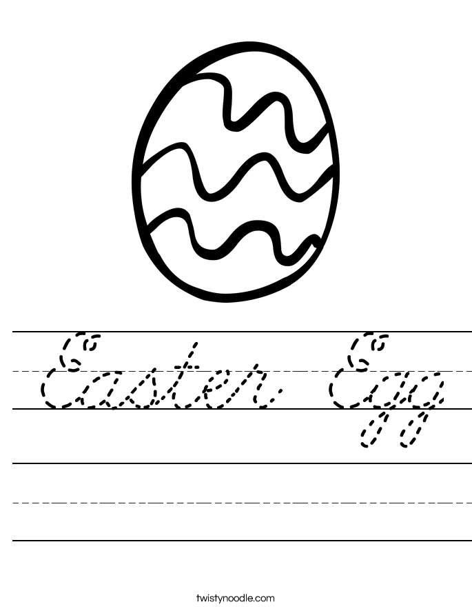 Easter Egg Worksheet