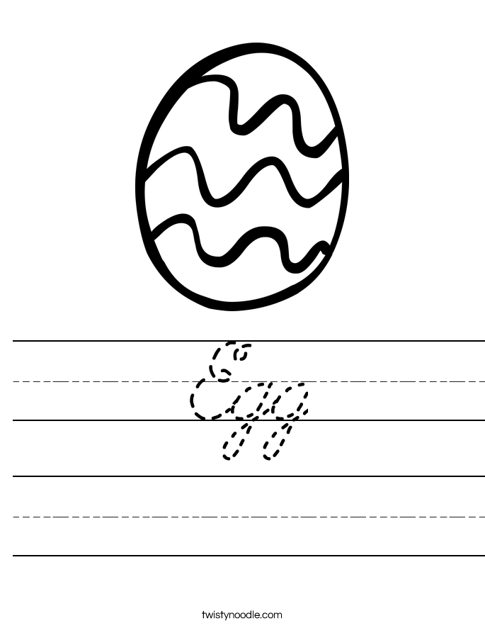 Egg Worksheet