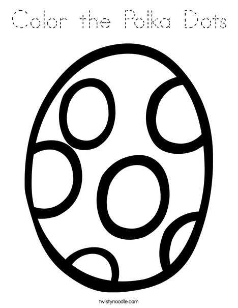 Easter Egg with Polka Dots Coloring Page