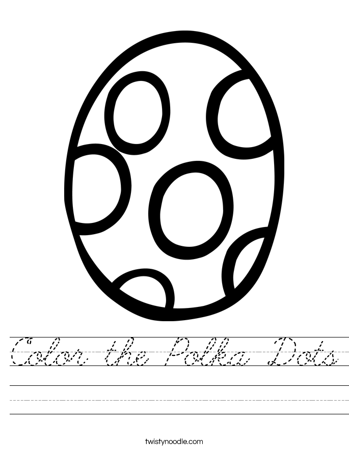 Color the Polka Dots Worksheet