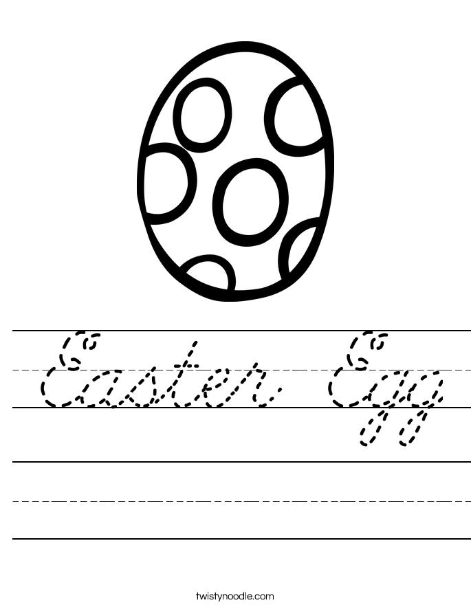 Easter Egg Worksheet