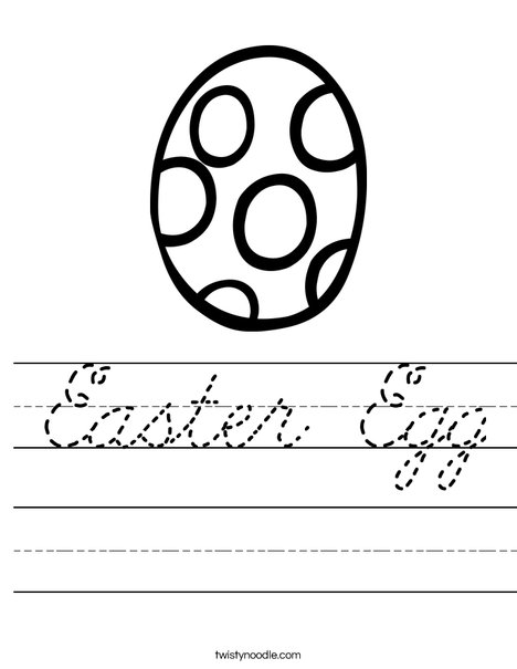 Easter Egg with Polka Dots Worksheet