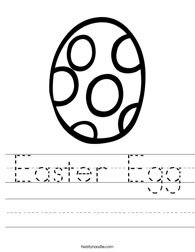 Easter Egg Worksheet