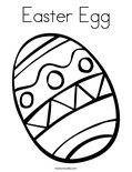 Easter Egg Coloring Page