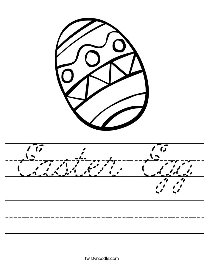 Easter Egg Worksheet