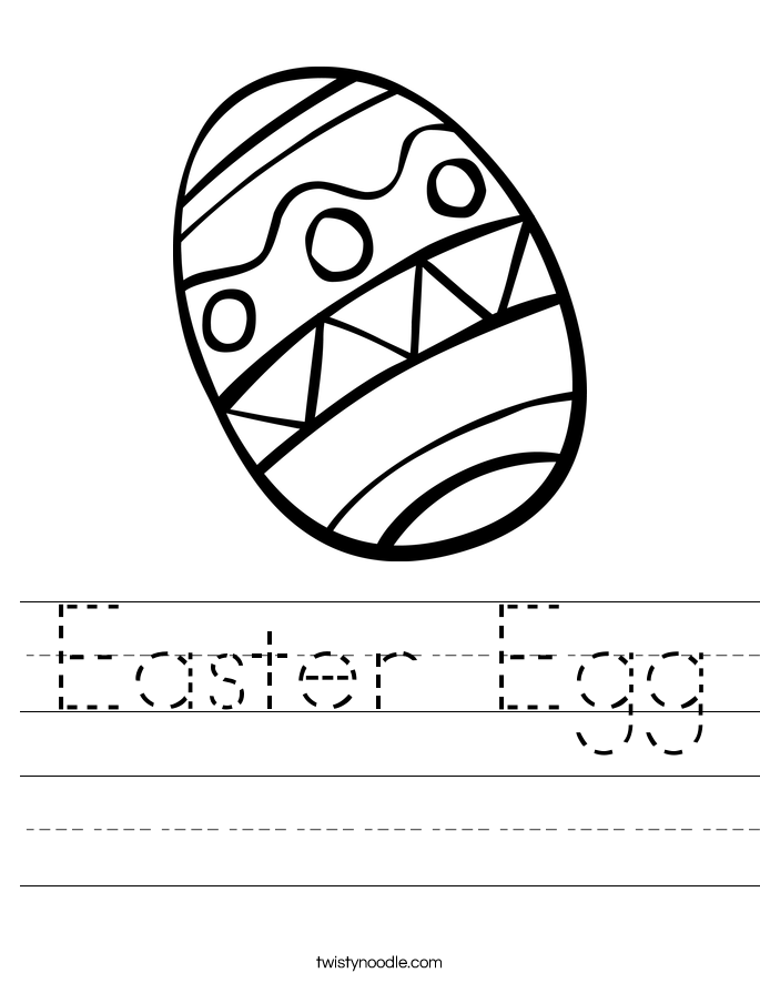 Easter Egg Worksheet