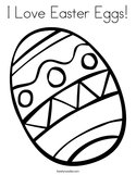 I Love Easter Eggs Coloring Page