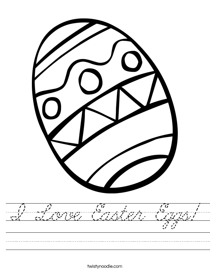 I Love Easter Eggs! Worksheet