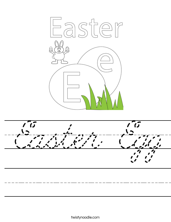 Easter Egg Worksheet