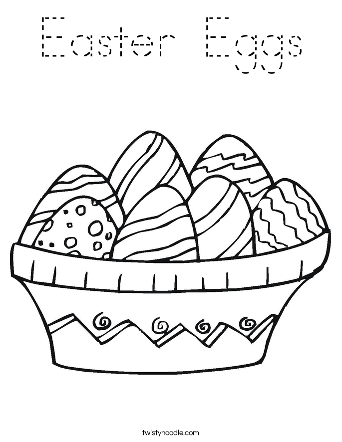 Easter Eggs Coloring Page