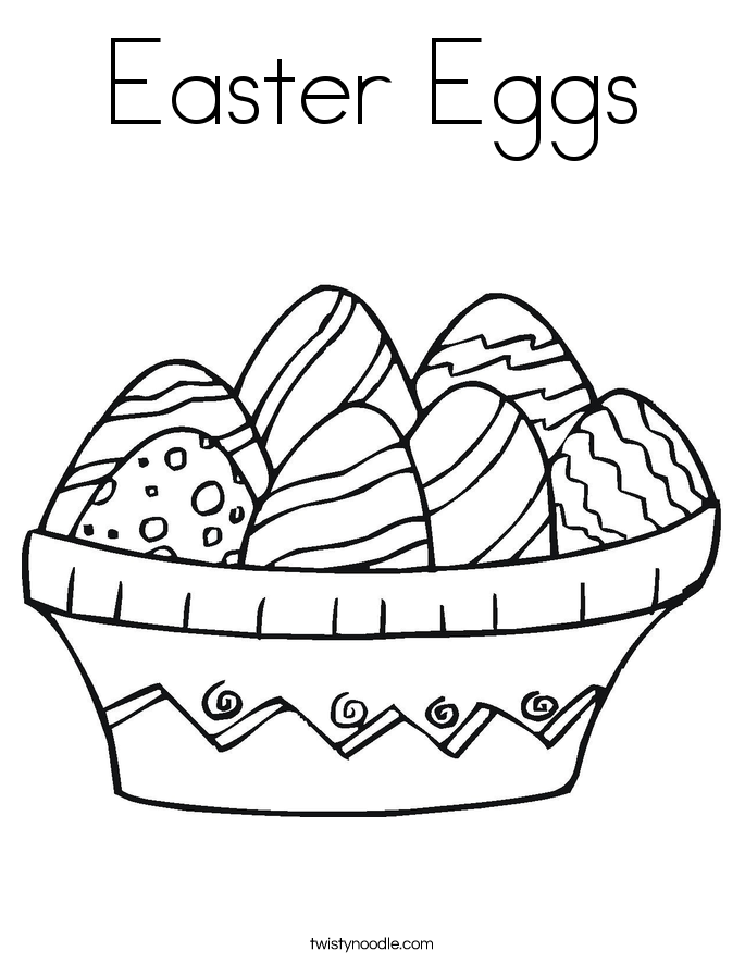 Easter Eggs Coloring Page