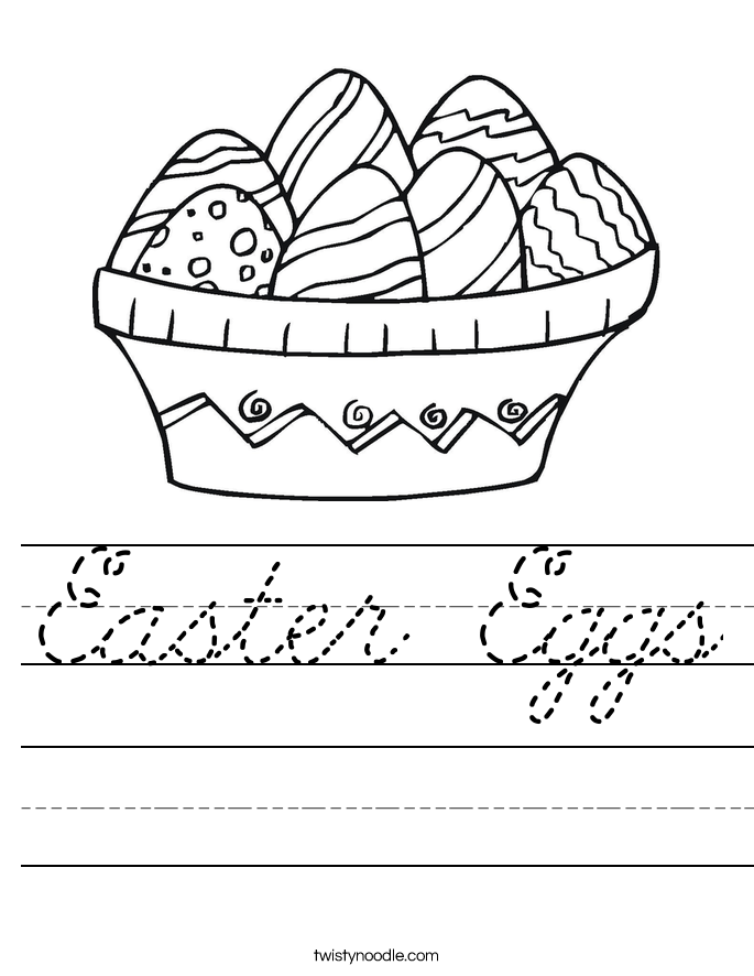 Easter Eggs Worksheet