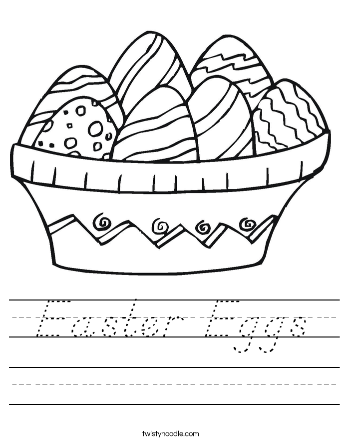 Easter Eggs Worksheet