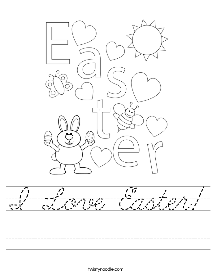 I Love Easter! Worksheet