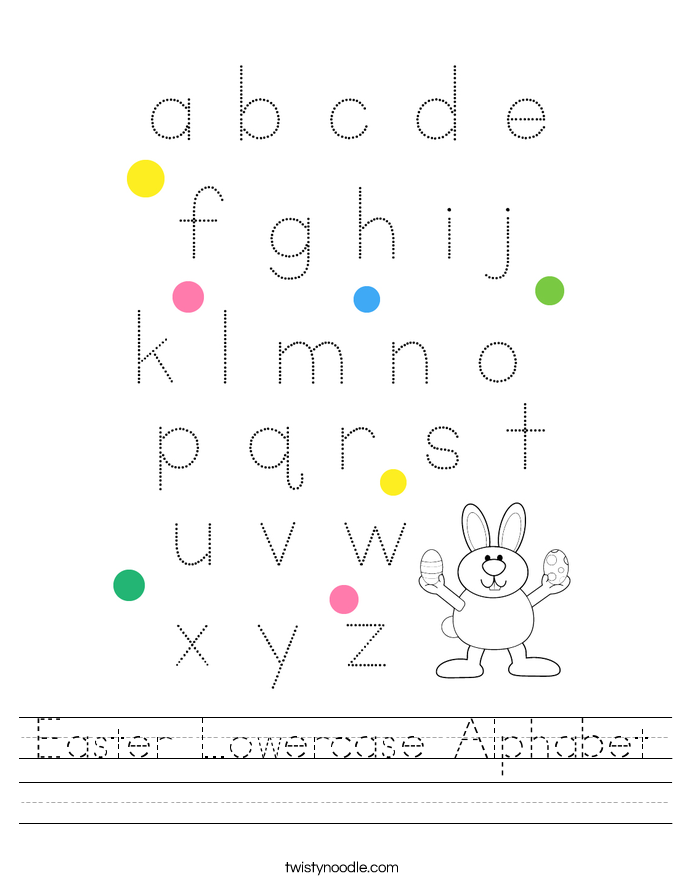 Easter Lowercase Alphabet Worksheet