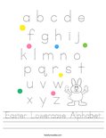 Easter Lowercase Alphabet Worksheet