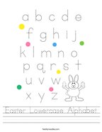 Easter Lowercase Alphabet Handwriting Sheet