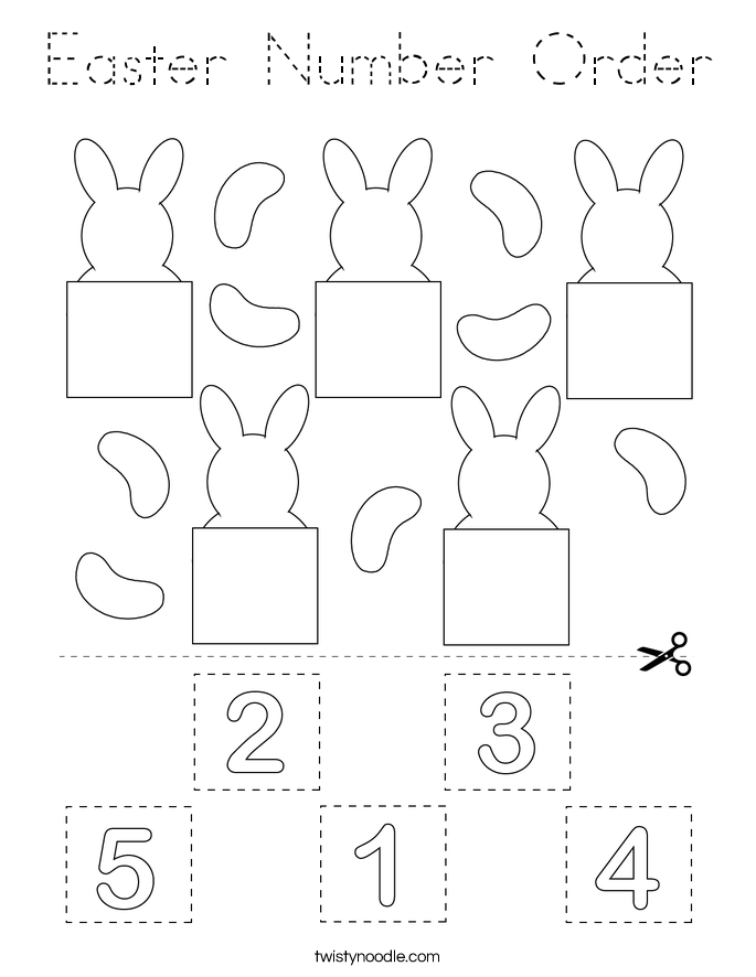 Easter Number Order Coloring Page