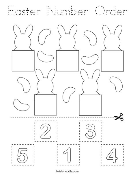 Easter Number Order Coloring Page