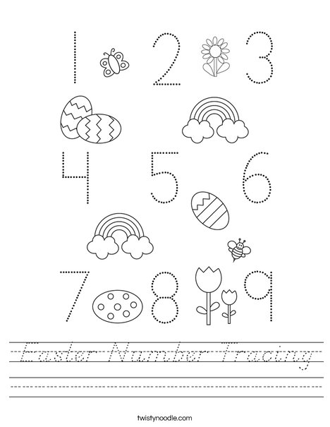 Easter Number  Worksheet