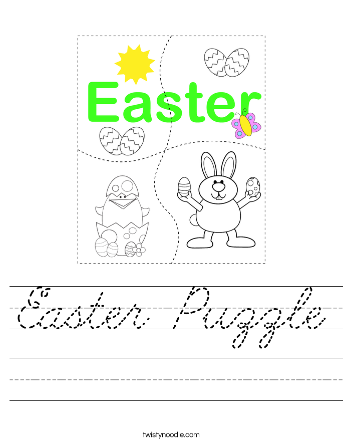 Easter Puzzle Worksheet