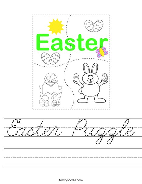 Easter Puzzle Worksheet
